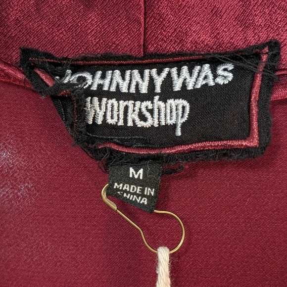 NWT JOHNNY WAS Messine Long Kimono Coat Embroidered Floral Pomegranate - Picture 11 of 15